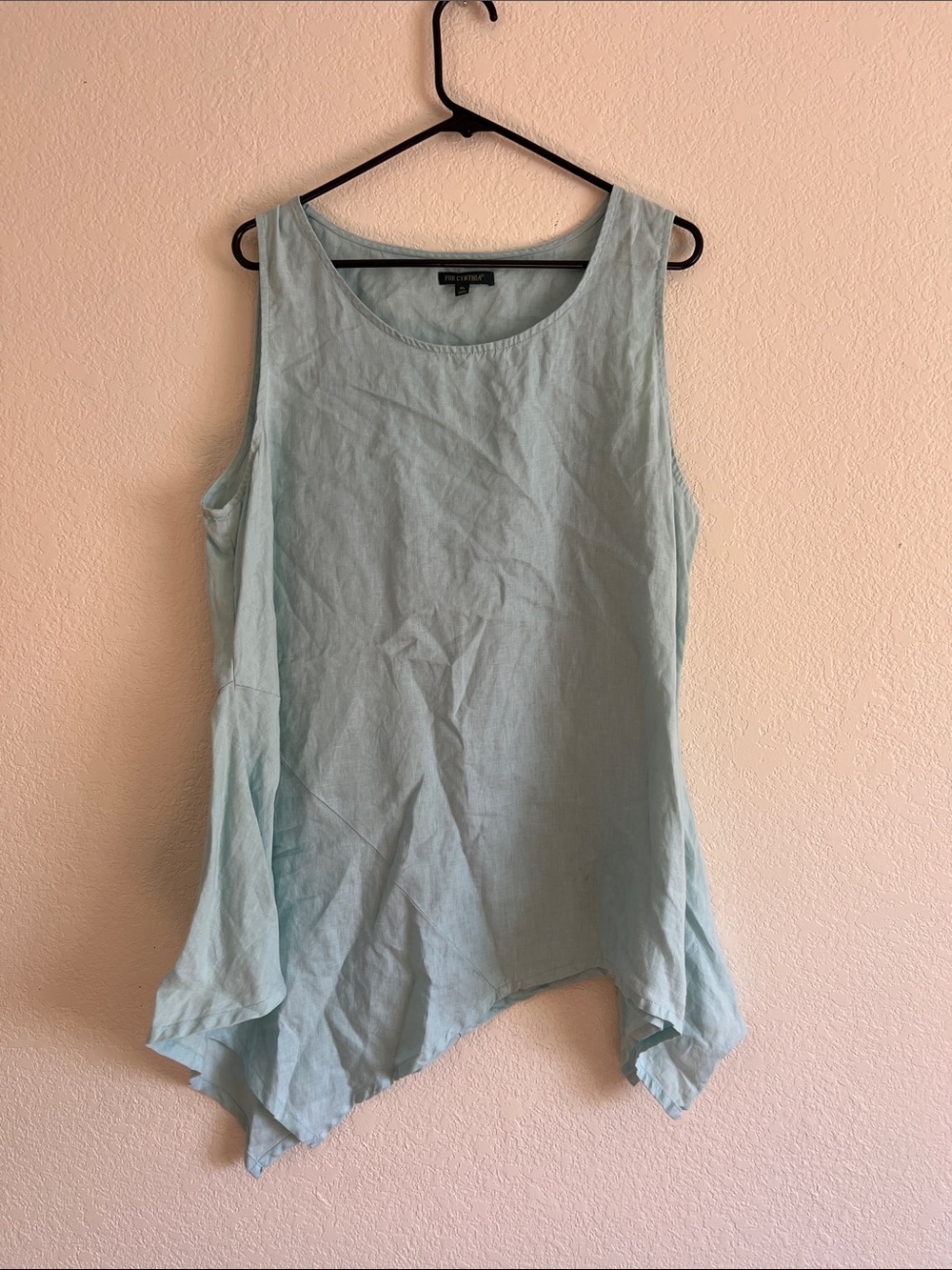 For Cynthia Lagenlook Linen Top